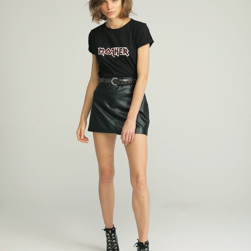 crna pamučna majica "Mother"