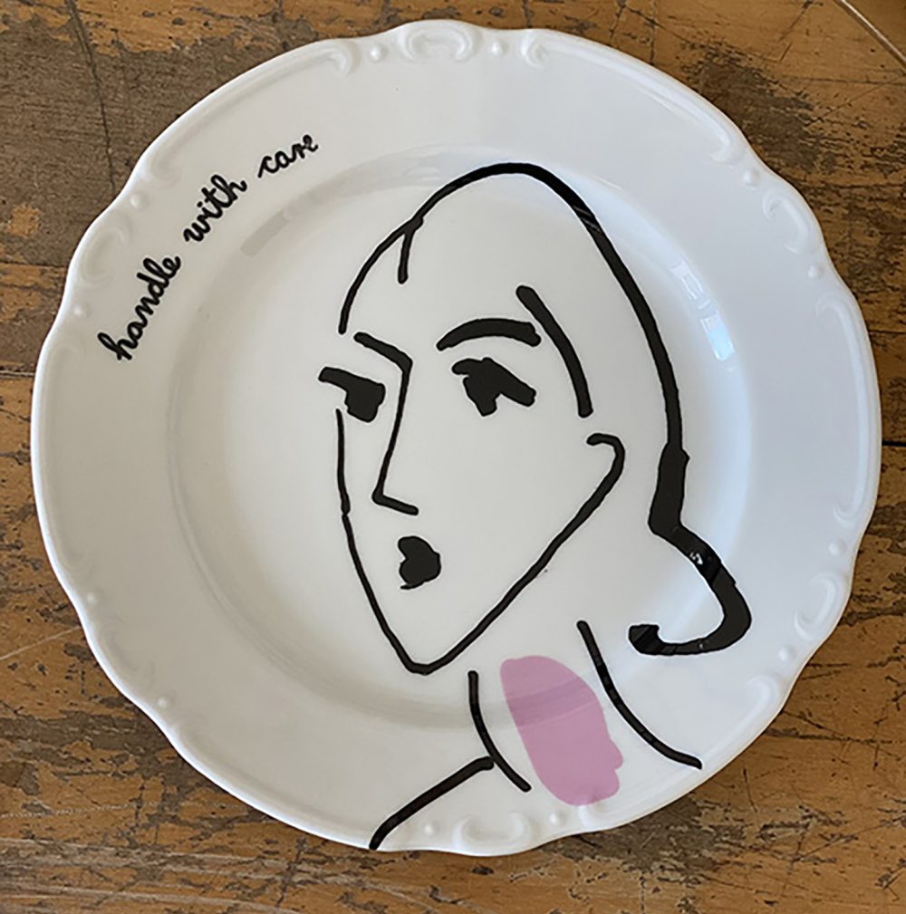 Homage to Matisse-Handle with care plate
